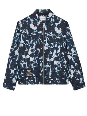 Lacoste Paris Jacket Print Motif Windbreaker Blue Lightweight Men’s L/XL